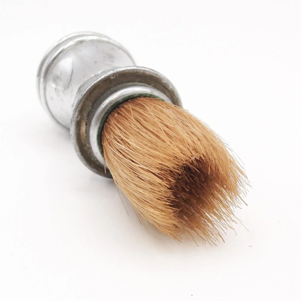 Vintage Rubberset Sterilized Metal Shaving Brush Antique Barber USA Grooming 4